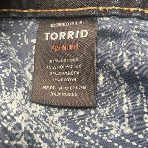 Torrid Premium Skinny High Rise Dark Denim Jegging Women’s Size 20R - Picture 7 of 11